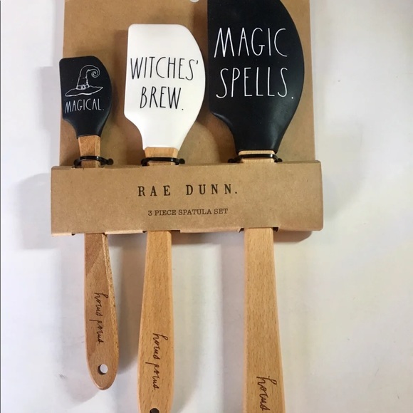 Set of 3 Halloween Rae Dunn Silicone Spatulas Hocus Pocus Magic Spells Witches - Picture 5 of 7